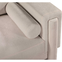 Meridian Madeline Beige Chenille Fabric Chair