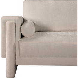 Meridian Madeline Beige Chenille Fabric Chair