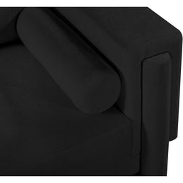 Meridian Madeline Black Chenille Fabric Chair