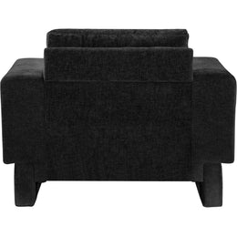 Meridian Madeline Black Chenille Fabric Chair