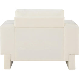 Meridian Madeline Cream Chenille Fabric Chair