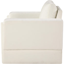Meridian Madeline Cream Chenille Fabric Chair