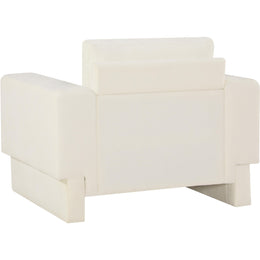 Meridian Madeline Cream Chenille Fabric Chair