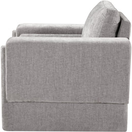 Meridian Madeline Grey Chenille Fabric Chair