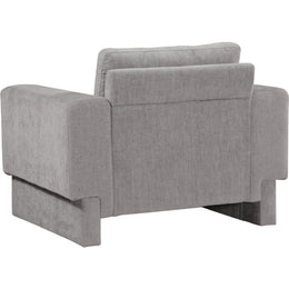 Meridian Madeline Grey Chenille Fabric Chair