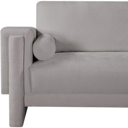 Meridian Madeline Grey Chenille Fabric Chair