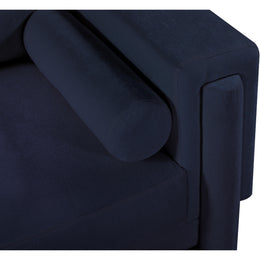 Meridian Madeline Navy Chenille Fabric Chair