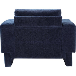 Meridian Madeline Navy Chenille Fabric Chair