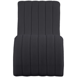 Meridian Orian Black Teddy Fabric Chaise