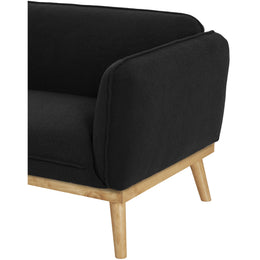Meridian Nolita Black Boucle Fabric Chair