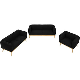 Meridian Nolita Black Boucle Fabric Chair