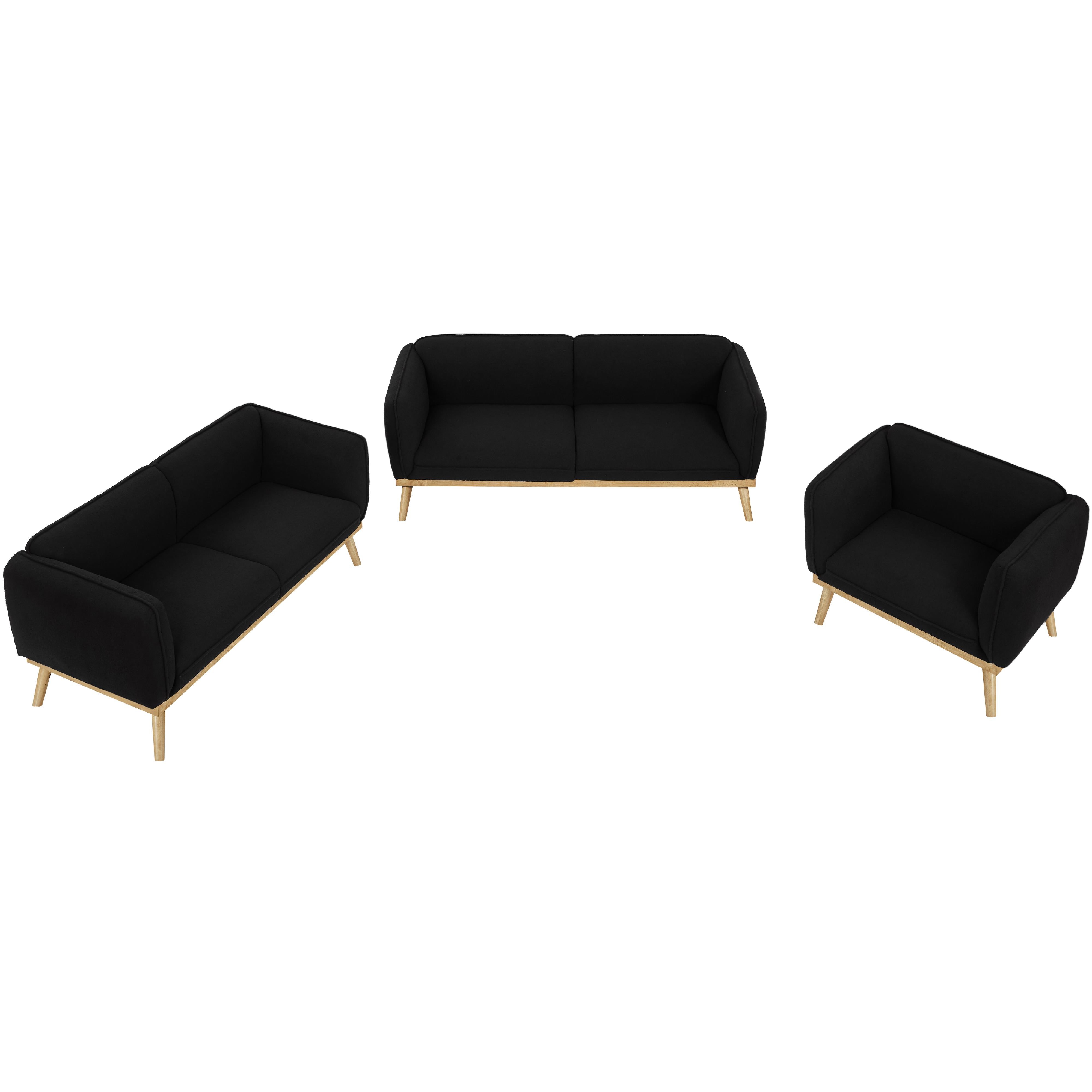 Meridian Nolita Black Boucle Fabric Chair