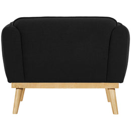 Meridian Nolita Black Boucle Fabric Chair