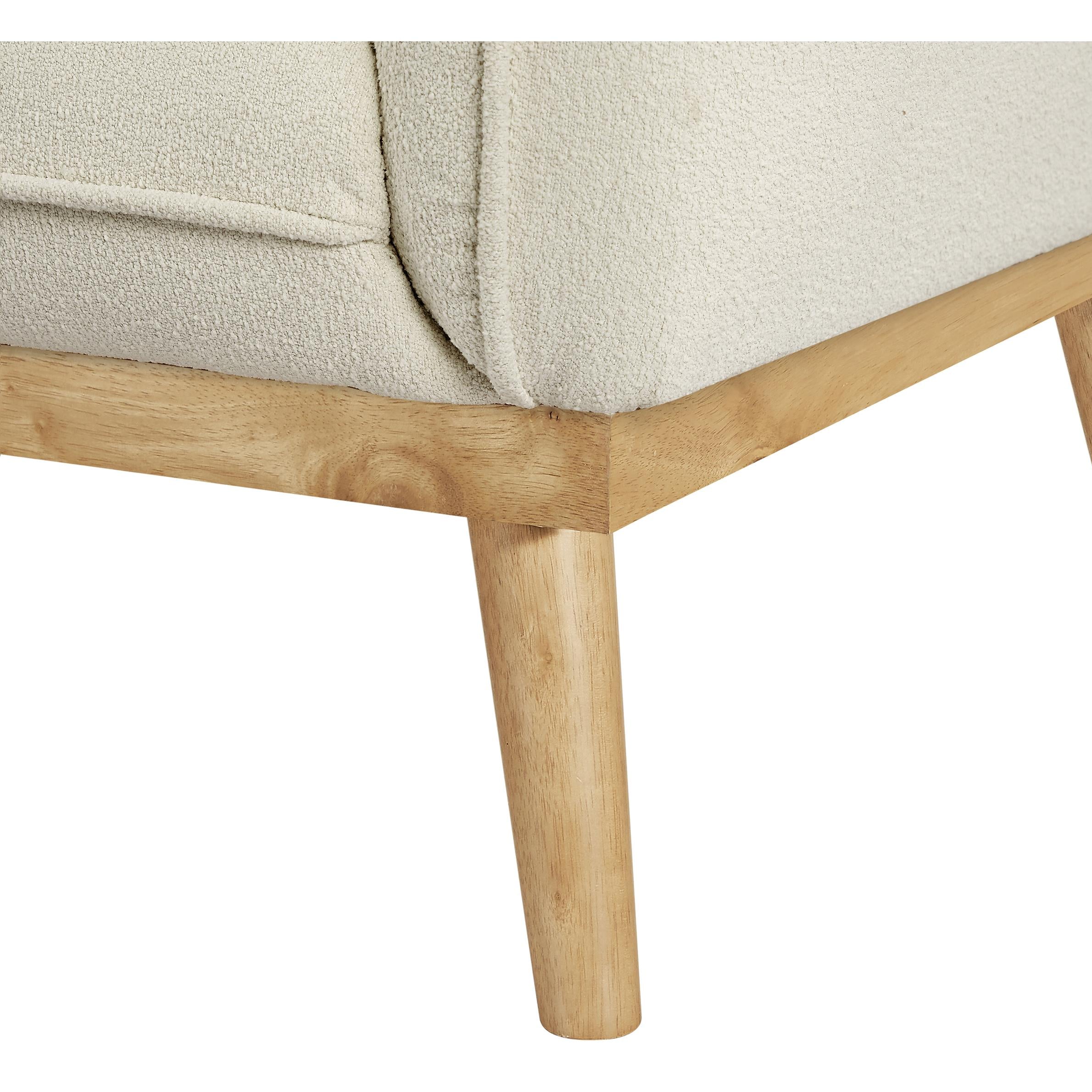 Meridian Nolita Cream Boucle Fabric Chair