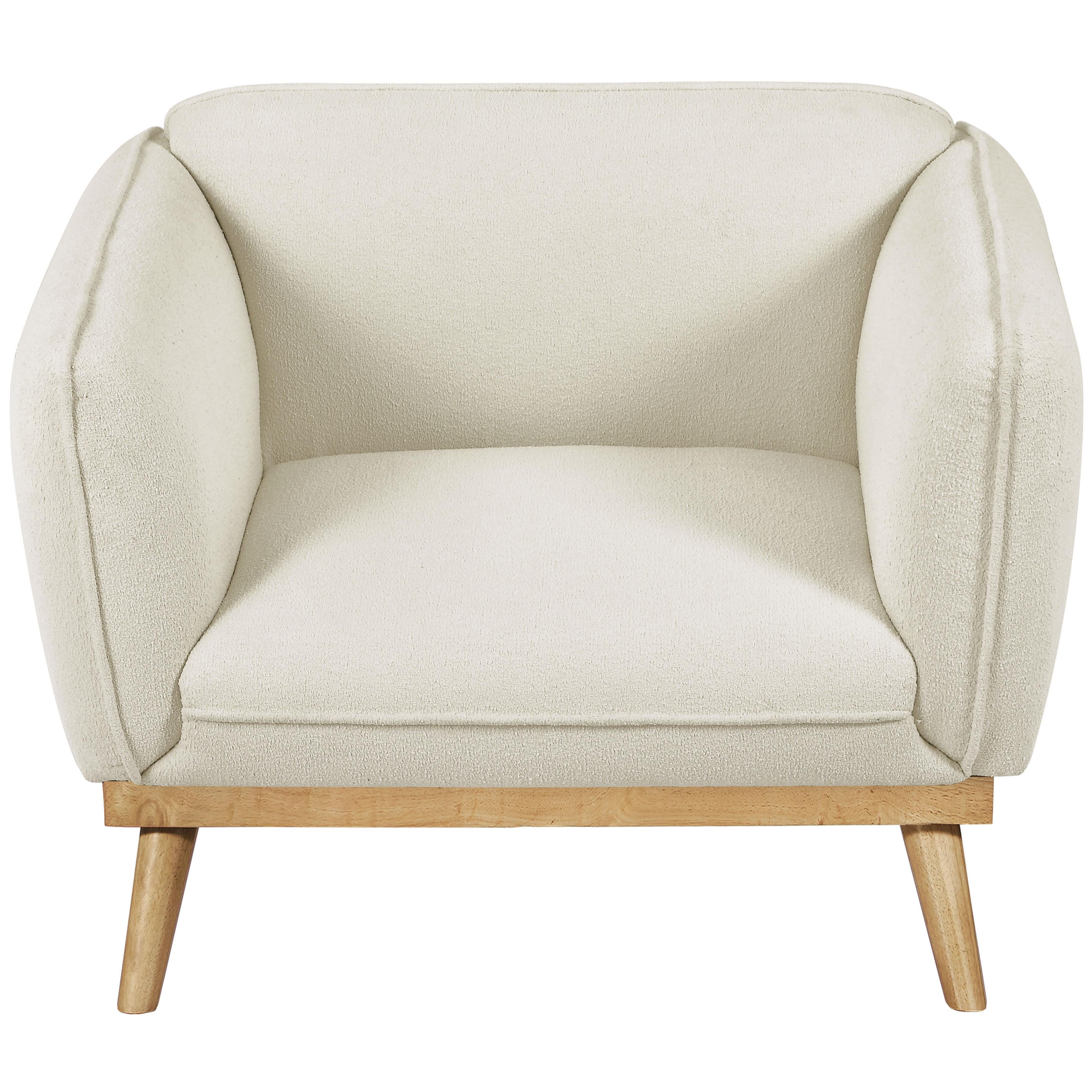 Meridian Nolita Cream Boucle Fabric Chair
