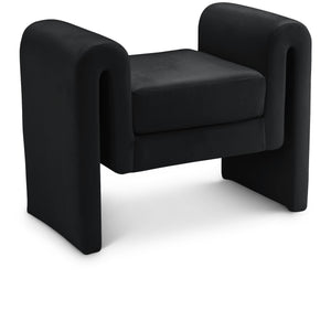 Meridian Sloan Black Velvet Bench