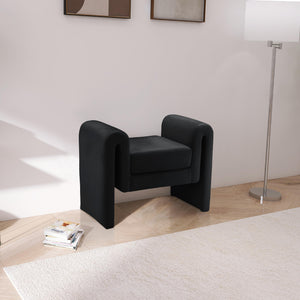 Meridian Sloan Black Velvet Bench