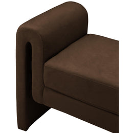 Meridian Sloan Brown Velvet Bench