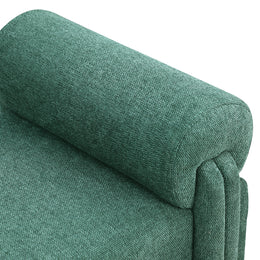 Meridian Stefano Green Polyester Fabric Bench