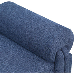 Meridian Stefano Navy Polyester Fabric Bench