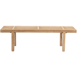 Meridian Naya Cream Chenille Fabric Bench