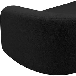 Meridian Kali Black Faux Shearling Teddy Fabric Chair