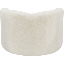 Meridian Kali Cream Faux Shearling Teddy Fabric Chair