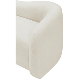 Meridian Kali Cream Faux Shearling Teddy Fabric Chair