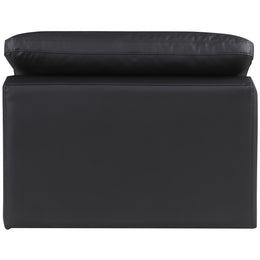Meridian Comfy Black Vegan Leather Modular Armless Chair