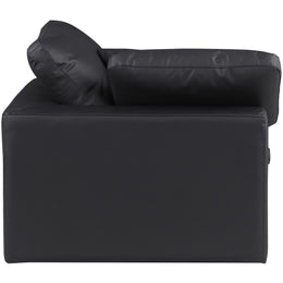 Meridian Comfy Black Vegan Leather Modular Corner Chair