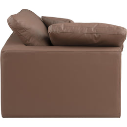Meridian Comfy Brown Vegan Leather Modular Corner Chair