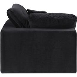 Meridian Comfy Black Velvet Modular Corner Chair