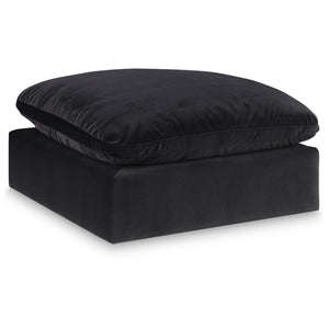 Meridian Comfy Black Velvet Modular Ottoman