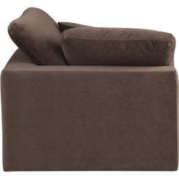 Meridian Comfy Brown Velvet Modular Corner Chair