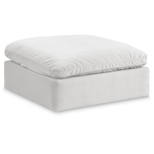 Meridian Comfy Cream Velvet Modular Ottoman
