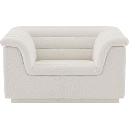 Meridian Cascade Cream Boucle Fabric Chair