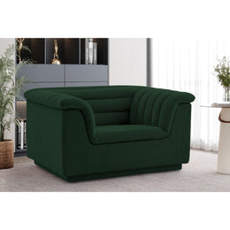 Meridian Cascade Green Boucle Fabric Chair