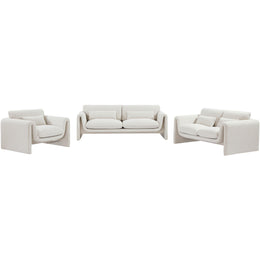 Meridian Stylus Cream Boucle Fabric Chair