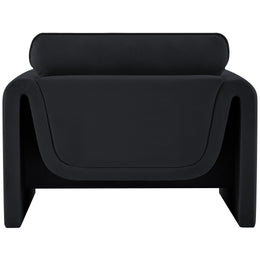 Meridian Sloan Black Velvet Fabric Chair
