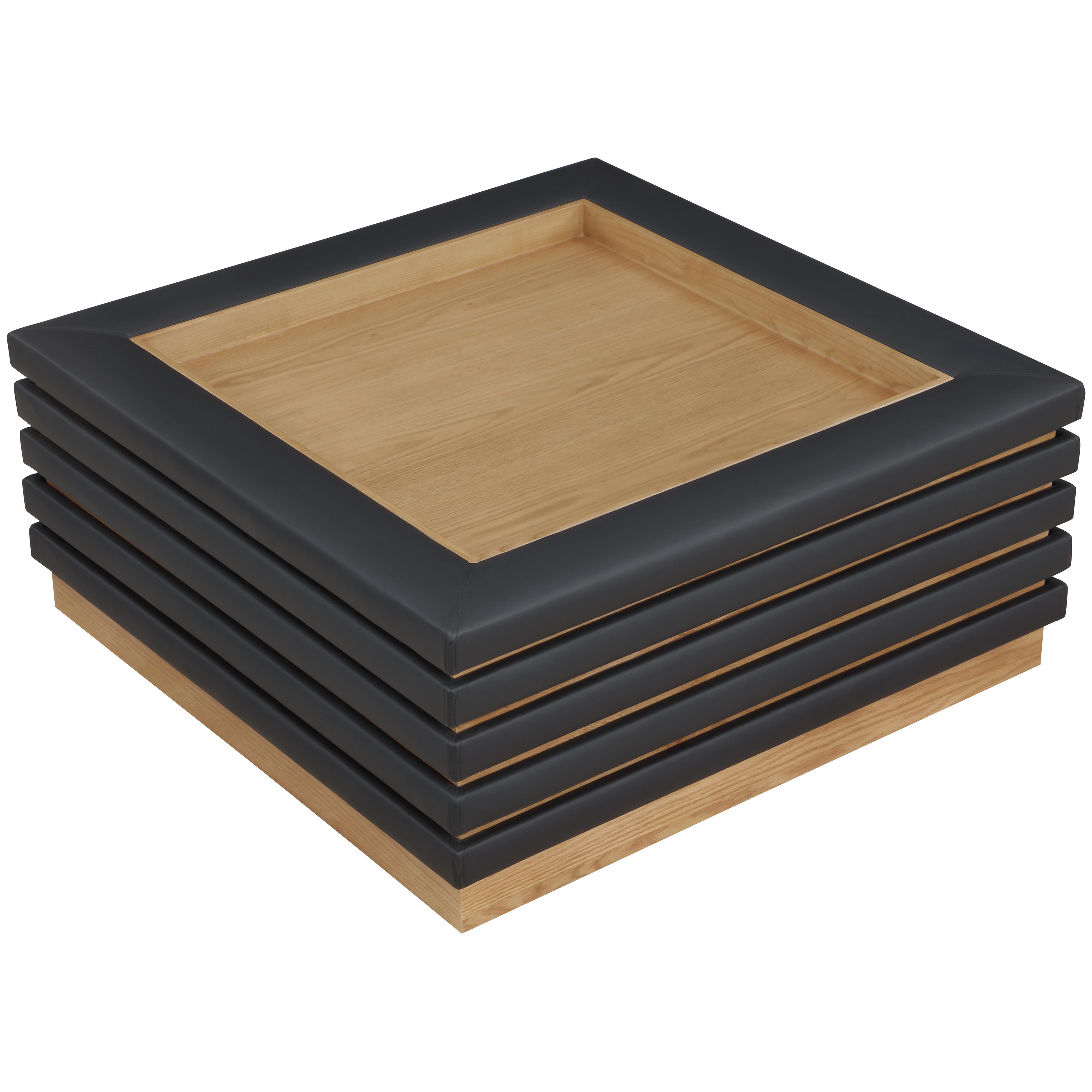 Meridian Rory Black Vegan Leather Coffee Table