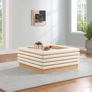 Meridian Rory Cream Vegan Leather Coffee Table