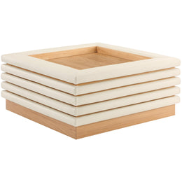 Meridian Rory Cream Vegan Leather Coffee Table