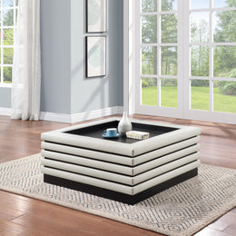 Meridian Rory Cream Vegan Leather Coffee Table