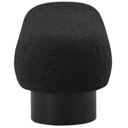 Meridian Robertson Black Boucle Fabric Bench