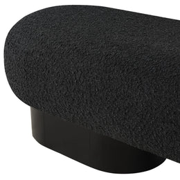 Meridian Robertson Black Boucle Fabric Bench