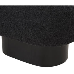 Meridian Robertson Black Boucle Fabric Bench