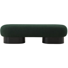 Meridian Robertson Green Boucle Fabric Bench
