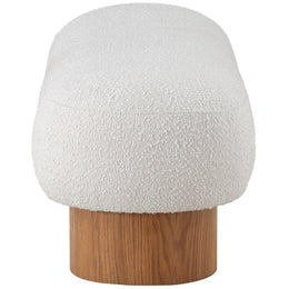 Meridian Robertson Cream Boucle Fabric Bench