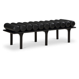 Meridian Landon Black Vegan Leather Bench
