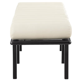 Meridian Landon Cream Vegan Leather Bench